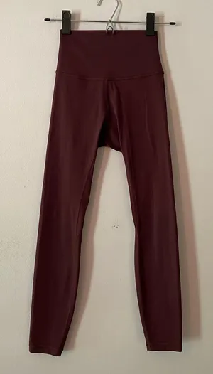 Lululemon Plum Purple Wunder Under High Rise Tights Cropped Ankle Women's size 4 thumbnail 1