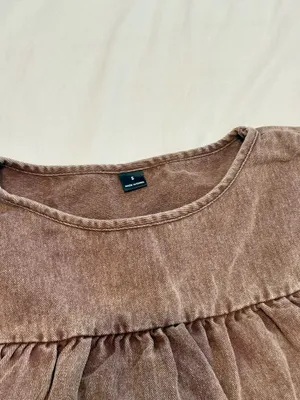 Brown Puff Sleeve Shein Top thumbnail 2