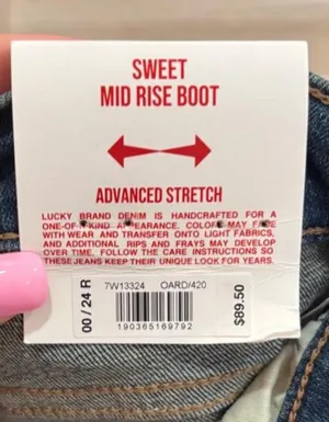 Lucky Brand Sweet Mid Rise Bootcut Jeans Dark Wash 00/24R NWT thumbnail 5