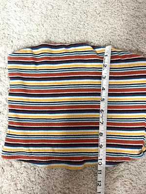 Garage Multicolor Striped Ribbed Top - Blue, Yellow, Red, White, Black thumbnail 5