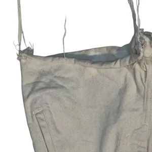 Zara Womens Shorts Bleached Spots High-Rise Frayed Hem Off White Denim Size 4 thumbnail 4