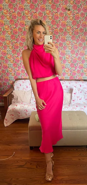 Two Piece Pink Dress thumbnail 1