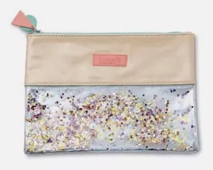 Womens Benefit 2018 Confetti Zip Pouch Travel Makeup Cosmetic Bag Rare & HTF thumbnail 1