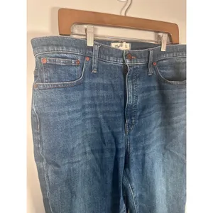 Madewell Classic Straight Jean Women 32 Blue Denim High Rise Minimalist thumbnail 3