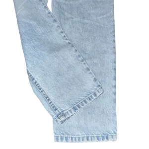 Forever 21 Paperbag Waist Light Wash High Rise Straight Tapered Jeans XS NWT thumbnail 5