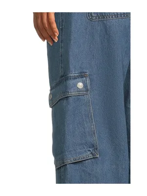 Levi's Womens Superlow Loose Snap Zip Fly Jeans 94417325 All Over Blue 29X32 thumbnail 14