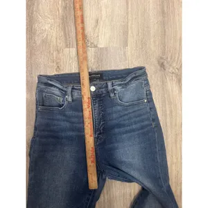 Social Threads Risen Jeans High Rise Wide Leg Raw Hem Medium Wash Size‎ 7/28 thumbnail 6