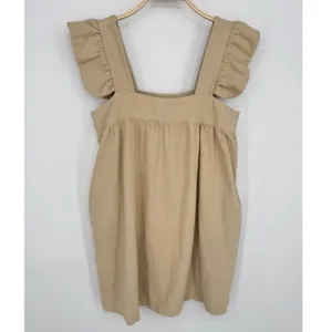 Tuckernuck Pomander Place Camellia Flutter Sleeve Mini Dress XS Tan Coastal Boho thumbnail 3