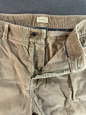 L.L. Bean Velour Pants Womens in Size 16 Light Brown Straight Leg Cabincore thumbnail 3