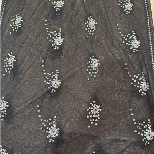 Women's Black and Silver beaded Shawl thumbnail 5