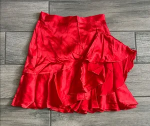 Chic Asymmetrical Red Skirt Size XS thumbnail 1