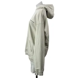 Talentless Women's Cream Long Sleeves Logo Pocket Hoodie Hooded Sweatshirt Sz L thumbnail 2