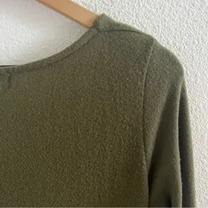 Lost + Wander Green Textured Long Sleeve Green Dress Medium thumbnail 6