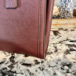 JustFab Bradley Satchel Plum Handbag 👜 thumbnail 10