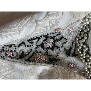 NWT Vintage Tibi Strapless Dress 2 Gold Damask Brocade Beaded‎ Floral Cocktail thumbnail 5