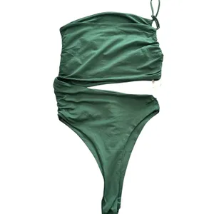 SUPERDOWN‎ Veronica Cutout Bodysuit Green X-Small thumbnail 4