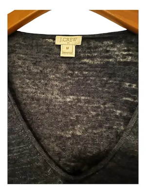 J.Crew blue grey linen blend sweater Size M #linen #knitwear thumbnail 2