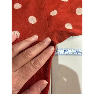 Vero Moda Dotty Sweater Womens M Spice Red Polka Dot Oversized Boatneck Retro thumbnail 8