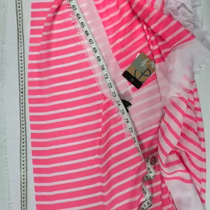 Steve Madden‎ Pink and White Striped Oversized Scarf or Wraps - 74"x40" - NEW. thumbnail 8