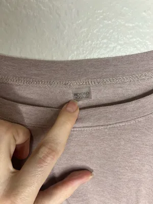 Beyond Yoga Heathered Mauve Soft Modal Side Tie Tee Estimated Medium Comfy thumbnail 3