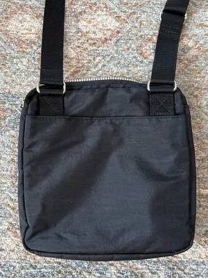 Baggallini Black Compact Crossbody Bag with Silver Zippers thumbnail 7