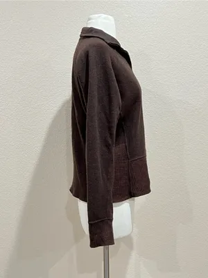 Mountain Hardwear Brown Sarafin Full Zip Wool Blend Sweater Jacket Size Medium thumbnail 9