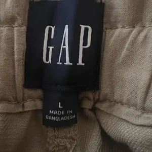 NEW Gap Women’s Twill Pants Large Wide Leg‎ Khaki Elastic Waist Pull On thumbnail 3