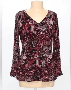 Vintage y2k floral paisley blouse thumbnail 1