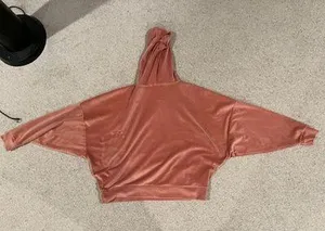 American Eagle Outfitters Pink Velvet Hoodie thumbnail 2