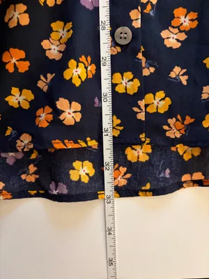 NWT! Madewell Navy Floral Button Dress thumbnail 9