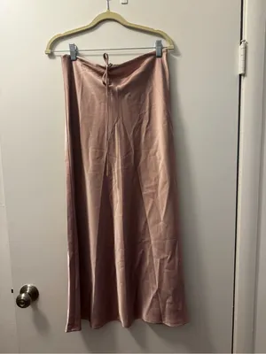 Amazon Skrtimory Satin Silk Maxi Skirt – Blush Pink | NWT thumbnail 7