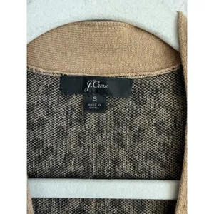 J.Crew Leopard V Neck Merino Wool‎ Blend Cardigan Sweater Womens Size S Preppy thumbnail 11