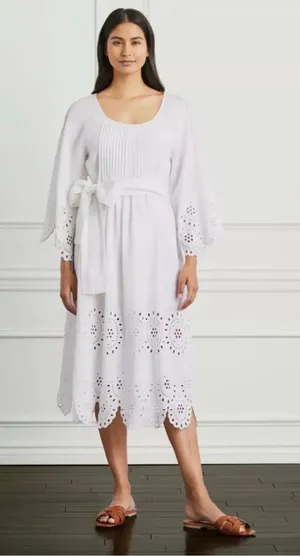 Hill House Cora midi dress XL white eyelet thumbnail 1