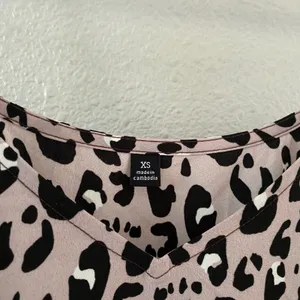 Cheetah Print Slip Dress XS Slinky Y2K Lightweight Summer Casual Funky Bratzcore thumbnail 3
