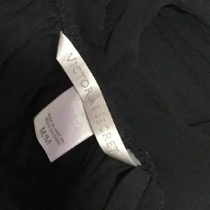Victoria's Secret Dress M Baby Doll Sheer Lace Ribbon Lingerie Black Sexy Intimate thumbnail 11