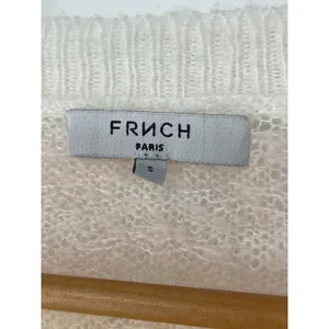 FRNCH Paris Linette Chevron Pink‎ and Butter Yellow Sweater Size Small Preppy thumbnail 4