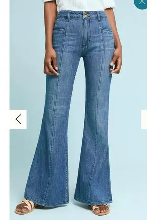 Anthropologie Pilcro Ultra High Rise Flare Jean 27 Women’s Blue OB808710 thumbnail 1