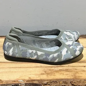 *NEW* Clarks Carly‎ Wish Cloudstepper Camouflage Ballet Flats Size 10 A51 thumbnail 4