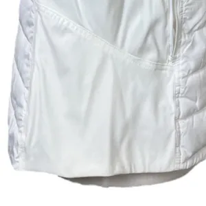Tangerine Vest White Quilted Puffer Full Zip Hooded Zip Front Women’s Size Large thumbnail 9