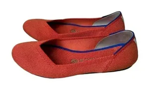 Rothy's Persimmon Marina Stripe Retired Women’s Round Toe Flats SZ 7.5 thumbnail 1
