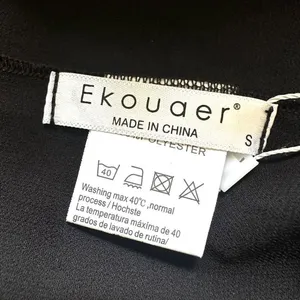Ekouaer black wrap top size small thumbnail 4