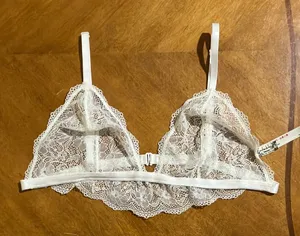 Free People white Lace Bralette Intimates Size Large thumbnail 1