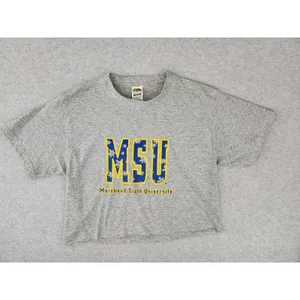 Vintage Morehead‎ State Logo T-shirt Cut Cropped Flowers Women's Size Medium thumbnail 2