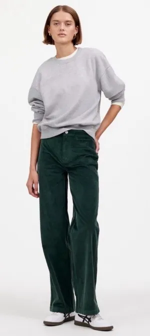 Madewell Emmett Wide Leg Corduroy Pants Welt Pocket Luxury Forest Stretch 29 thumbnail 1