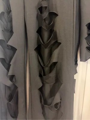 Black Ruffle slits Detail Two thumbnail 4