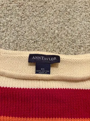 Ann Taylor Women's Multicolor Striped Sweater thumbnail 3