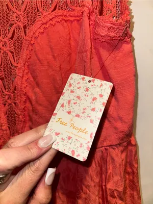 NWT Free People Fiesta Coral Lace Dress thumbnail 5