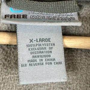 Free Country Fleece Jacket Womens XL Gray Full Zip Hooded Outdoor Hiking Warm thumbnail 4