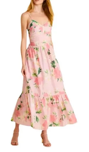 NWT Vineyard Vines Kentucky Derby Strappy Floral Maxi Dress in Pink‎ Size 16 thumbnail 1