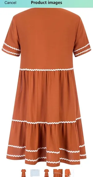 Amazon Brown/Orange Dress thumbnail 2